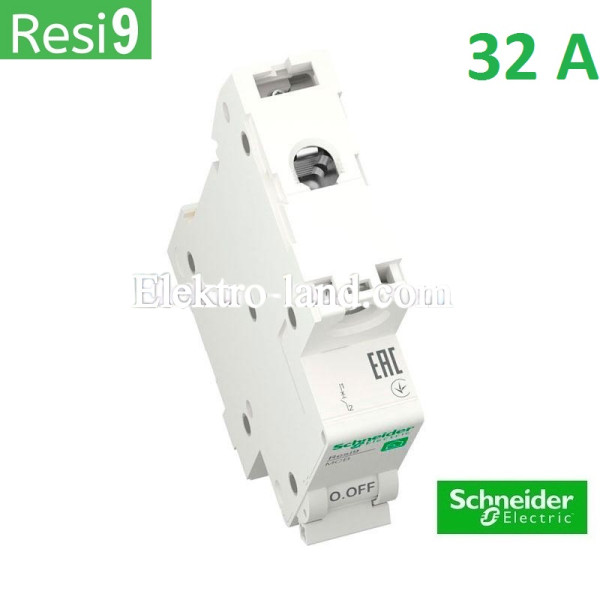 Автоматический выключатель 1Р 32А, C, 6кА, Schneider Electric RESI9 (R9F12132)